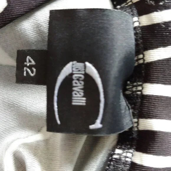 Just Cavalli Deep V-Neck Mob Wife Chic Animal Print Designer Top 42/M - Picture 9 of 12